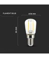 ST26 LED-Lampe 2W - Filament, 4000K