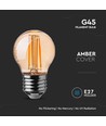 E27 4W LED Kerzenlampe - G45, Filament, 2200K, bernsteinfarben