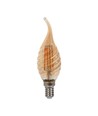 E14 4W Filament LED Tropfenlampe - Candle tip, Amberglas, 2200K, Ø3,5cm