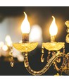 E14 4W Filament LED Tropfenlampe - Candle tip, Amberglas, 2200K, Ø3,5cm