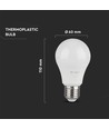 3 Stk. E27 10,5W LED Birne - A60, Mattglas, 3000K, 1055lm, 3er-Pack