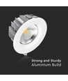 40W Ø22,1cm LED Einbaupanel - 105lm/W, COB LED, Ausschnitt: Ø20,7 cm, Maße: Ø22,1 cm, weißer Rand