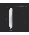 40W Designer Dome Deckenleuchte mit Fernbedienung - CCT Farbtemperaturwechsel, dimmbar, Sternenhimmeleffekt, Ø39cm