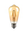 E27 8W LED-Lampe - ST64, Filament, bernsteinfarbenes Glas, extra warm 2200K