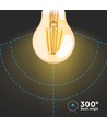 E27 12W LED-Lampe - A60, Filament, bernsteinfarbenes Glas, extra warm 2200K