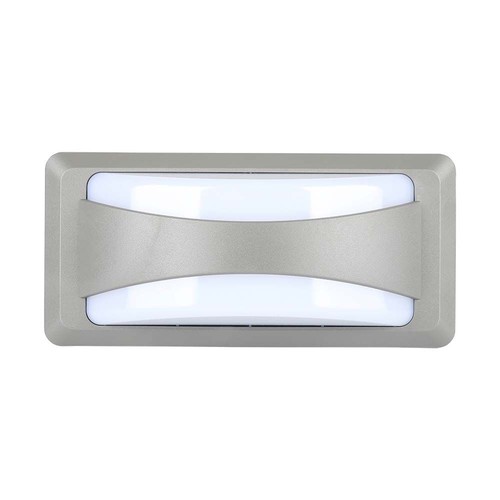 12W LED Bulkhead Softlight - IP65, 1160lm, grau, Außenwandleuchte
