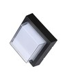 7W LED Wandleuchte, Schwarz - 700lm, Warmweiß, quadratisch, inkl. Leuchtmittel