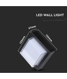 7W LED Wandleuchte, Schwarz - 700lm, Warmweiß, quadratisch, inkl. Leuchtmittel