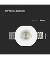 GU10 Gipslampe Rund - Weiß