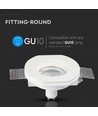 GU10 Gipslampe Rund - Weiß