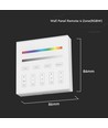 4 Zonen RGB+W WiFi Wandpanel Fernbedienung, 3V - 86x86mm, Weiß, 4 Zonen, dimmbar, RF 2.4GHz