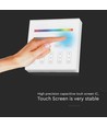4 Zonen RGB+W WiFi Wandpanel Fernbedienung, 3V - 86x86mm, Weiß, 4 Zonen, dimmbar, RF 2.4GHz