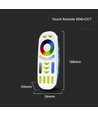 Touch Fernbedienung für RGB+CCT LED Strips - 4 Zonen, weiß, Touch-Steuerung