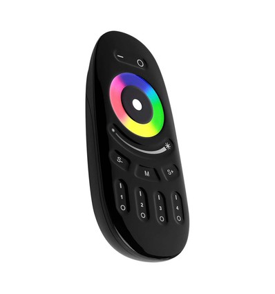 Touch Fernbedienung für RGB+W - Schwarz, 4 Zonen, 2.4GHz, batteriebetrieben