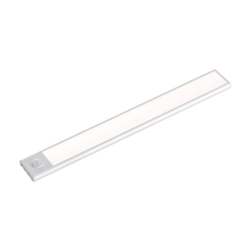 30cm 1,5W LED Schrankleuchte mit PIR Sensor - 5V, 110lm, 4000K, wiederaufladbar, silber, Magnetmontage