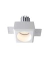 GU10 Einbauspot aus Gips - Rund, weiß, 80x80mm, Ausschnitt: 85x85mm, IP20, ohne Leuchtmittel