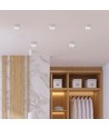 GU10 Einbauspot aus Gips - Rund, weiß, 80x80mm, Ausschnitt: 85x85mm, IP20, ohne Leuchtmittel