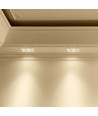 Doppel-GU10-Downlight zum Einspachteln in Gipskartondecken - Exkl. Leuchtmittel und Fassung, Ausschnitt: 195x105mm, vertieft