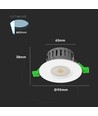 5W/8W LED Einbaustrahler, fire-rated - 830lm, IP65, dimmbar, CCT, 60 Grad, weiß/schwarz/chrom Finish