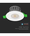 5W/8W LED Einbaustrahler, fire-rated - 830lm, IP65, dimmbar, CCT, 60 Grad, weiß/schwarz/chrom Finish
