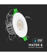 5W/8W LED Einbaustrahler, fire-rated - 830lm, IP65, dimmbar, CCT, 60 Grad, weiß/schwarz/chrom Finish