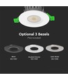 5W/8W LED Einbaustrahler, fire-rated - 830lm, IP65, dimmbar, CCT, 60 Grad, weiß/schwarz/chrom Finish