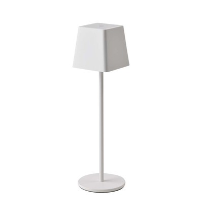 Wiederaufladbare LED-Tischlampe Innen/Außen - Weiß, Touch-Dimmbar, IP54, Warmweißes Licht