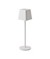 Wiederaufladbare LED-Tischlampe Innen/Außen - Weiß, Touch-Dimmbar, IP54, Warmweißes Licht