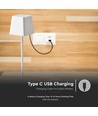 Wiederaufladbare LED-Tischlampe Innen/Außen - Weiß, Touch-Dimmbar, IP54, Warmweißes Licht