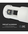 10W LED Gartenleuchte / Wandleuchte, 25cm - IP65, weißes Gehäuse, 1000lm, 6400K, Außenbereich