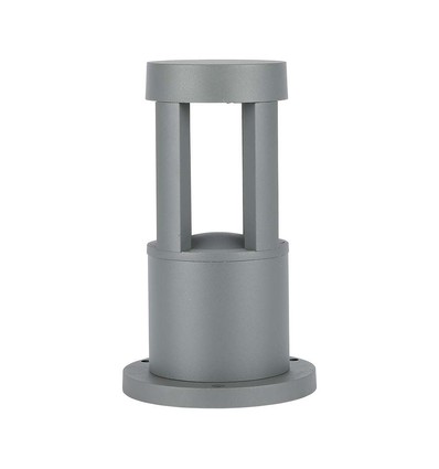 10W LED Gartenleuchte / Pollerleuchte, 25cm - IP65, 1000lm, grau, kaltweiß, Außenbereich