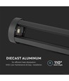 10W LED Gartenlampe / Wegeleuchte, 80cm, IP65 - 1000lm, schwarz, kaltweiß, Außenbereich