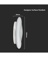 LED Designer Pendelleuchte mit Fernbedienung - CCT dimmbar, schwarz/weiß, 3 Jahre Garantie