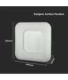 26W Quadratische LED Pendelleuchte, CCT dimmbar - 2500lm, 30x30cm, inkl. Fernbedienung, 3-in-1 Farbwechsel