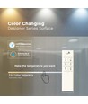 40W Quadratische LED Designer Pendelleuchte - 4000lm, 3-in-1 CCT, dimmbar, weiß, 46x46cm