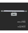 8W LED Bilder-/Spiegelleuchte, Chrom - 50cm, schwenkbar, 3000K/4000K, inkl. Leuchtmittel