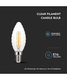 E14 4W dimmbare LED Kerzenlampe - Twisted candle filament, 350lm, warmweiß