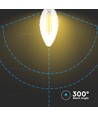 E14 4W dimmbare LED Kerzenlampe - Twisted candle filament, 350lm, warmweiß