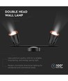 12W LED Wandleuchte - Schwarz, 3000K