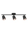 18W Schwarze LED Wandleuchte - 3000K, 3 Köpfe