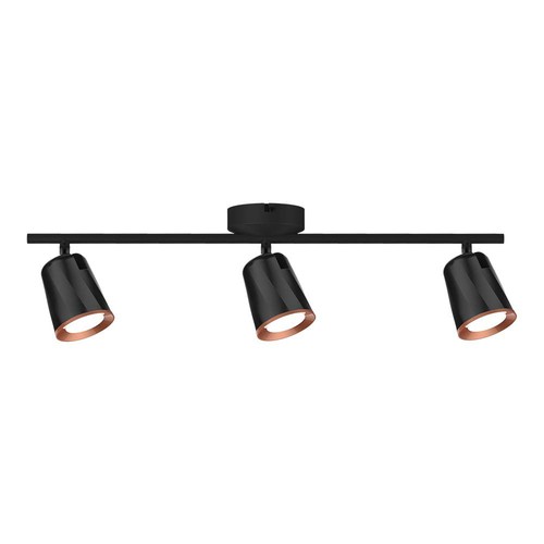 18W Schwarze LED Wandleuchte - 4000K, 3 Köpfe