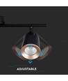 18W Schwarze LED Wandleuchte - 4000K, 3 Köpfe