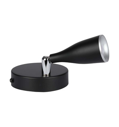 4,5W LED Wandleuchte - 420lm, 4000K, IP20, schwarz, dekorative Innenbeleuchtung