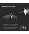 4,5W LED Wandleuchte - 420lm, 4000K, IP20, schwarz, dekorative Innenbeleuchtung