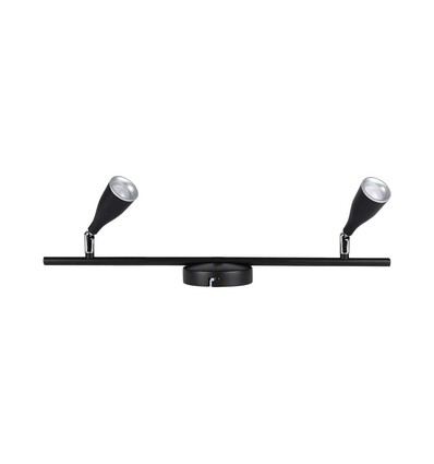 9W LED-Wandleuchte, schwarz - 4000K, 840lm, IP20, Doppel-Kopf, Innenbereich, inkl. Leuchtmittel