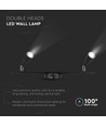 9W LED-Wandleuchte, schwarz - 4000K, 840lm, IP20, Doppel-Kopf, Innenbereich, inkl. Leuchtmittel