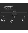 13,5W LED Wandleuchte - 3000K, Schwarz