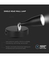 4,5W LED-Wandleuchte mit Schalter - 420lm, IP20 Innenbereich, schwarz, warmweiß, inkl. Leuchtmittel