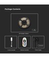 90 LED Streifen Set - IP65 Streifenlicht, kompatibel mit Alexa, Google Home, RGB+3in1, EU-Stecker