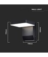 17W LED Wandleuchte - 4000K, Schwarz